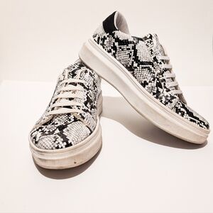 Topshop faux snakeskin sneakers